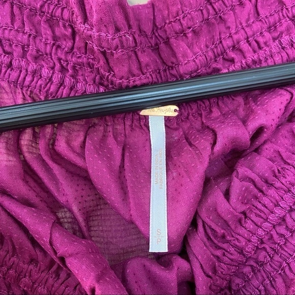 Free People swing sleeves off shoulder top - Picture 7 of 9